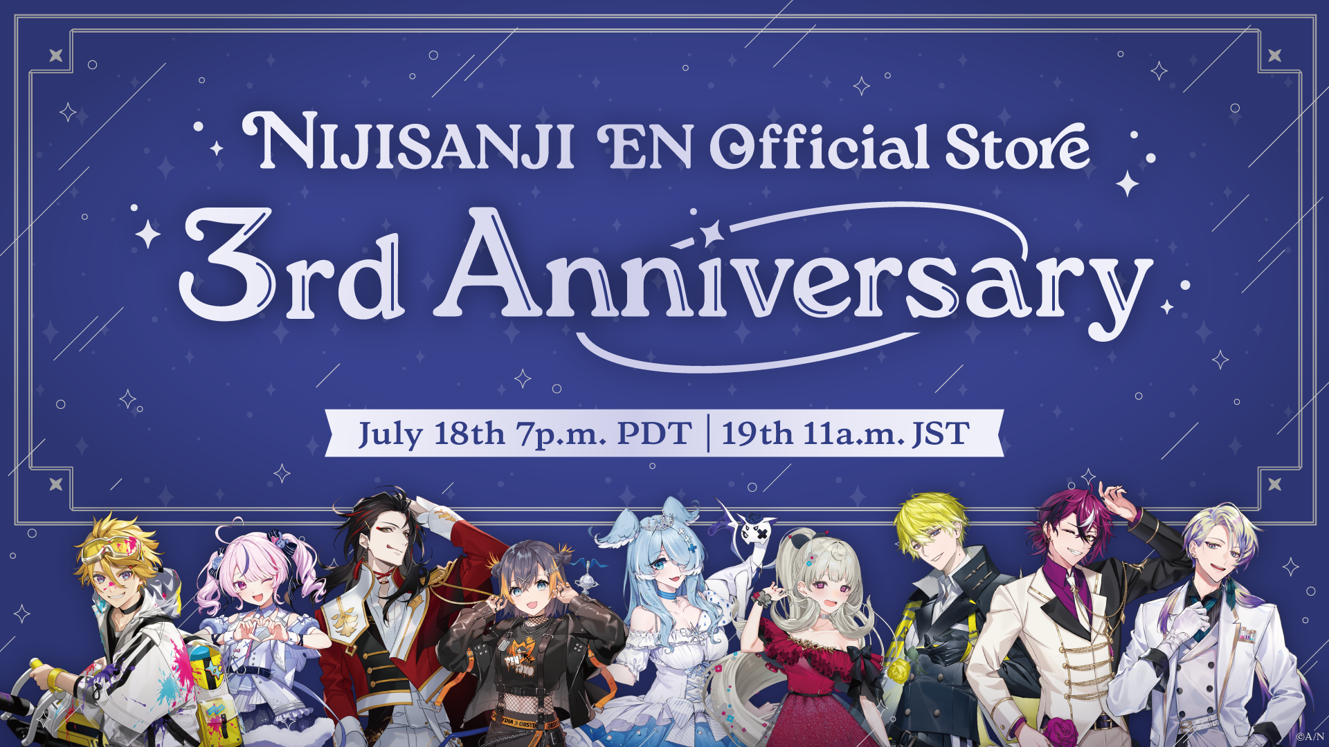 NIJISANJI EN Announces “NIJISANJI EN Official Store 3rd Anniversary ...